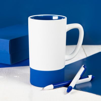 Кружка FUN 2, белый, синий-1