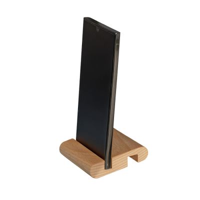 Подставка под телефон «Мини» 8 x 8 x 2 см, пазы 1 см. и 1,4 см, бук, светло-коричневый-6