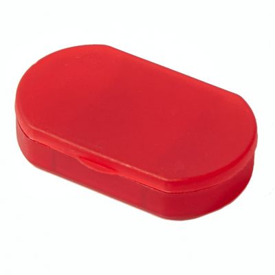 Витаминница TRIZONE, 3 отсека; 6 x 1.3 x 3.9 см; пластик, красная, красный-2