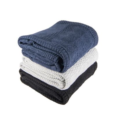 Плед LYKKE MINI, темно-синий, шерсть 30%, акрил 70%, 120*170 см-4