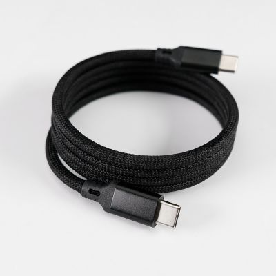 Кабель COIL магнитный для зарядки и передачи данных, 100Вт, 480Мб/с, нейлоновая оплетка, черный-1