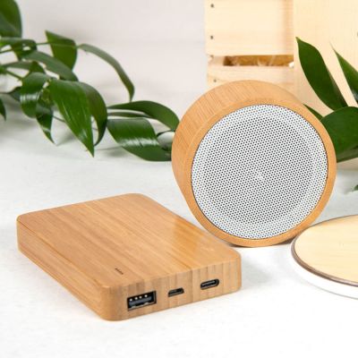 Универсальный аккумулятор BMB POWER 5, 5000 mAh, бамбук, натуральный-4