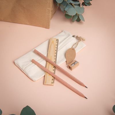 Пенал SUIT с наполнением, бежевый-4