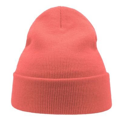 Шапка вязаная  двойная Wind-S, коралловый-6