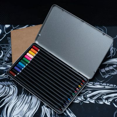 Цветные карандаши PROFESSIONAL, 12 цветов, серебристый-5