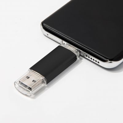USB flash-карта ASSORTI OTG Type-C (8Гб), черный-3