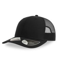 Бейсболка BRYCE, 6 клиньев, сетка, 100 % переработанный полиэстер, застежка, черный, чёрный