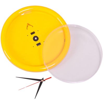 Часы настенные 'PRINT' для рекламной вставки, желтый-1