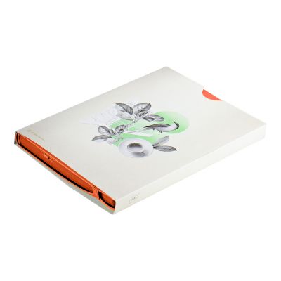 Бизнес-блокнот 'RILY', формат А5,  оранжевый, блок в точку-3