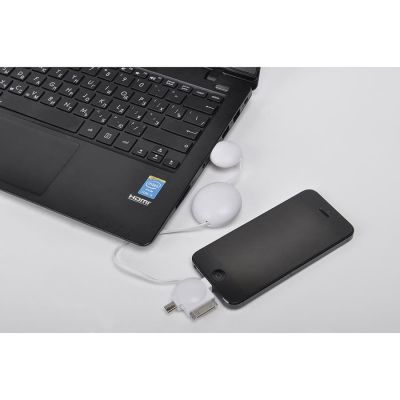 Кабель универсальный - ретракер 'Multi',11х4,5x2см, пластик, белый-1