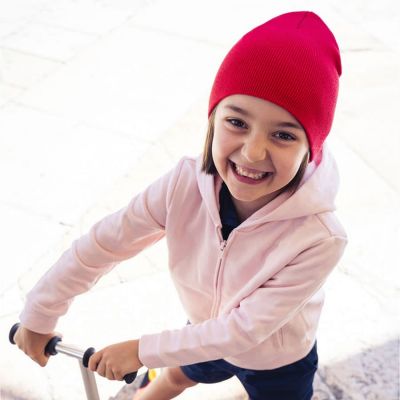 Шапка детская из хлопка KID YALA, красный-1