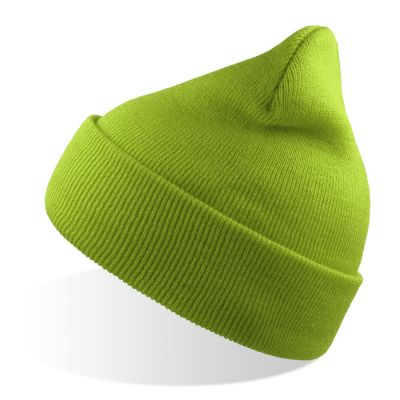 Шапка вязаная  двойная Wind-S, зеленое яблоко-0