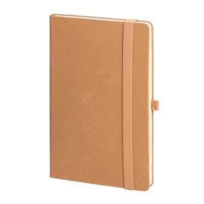 Бизнес-блокнот TERRI, A5, бежевый, твердая обложка, рециклированная бумага, в линейку-0