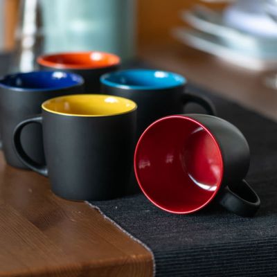 Кружка INTRO, черный, синий-9