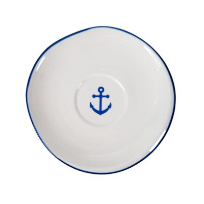 Чайник и чайная пара SEAWAVE  в упаковке, 200мл и 500мл, фарфор, белый, синий-17