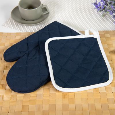 Комплект: прихватка и рукавица LESTON, красный, полиэстер, хлопок-1