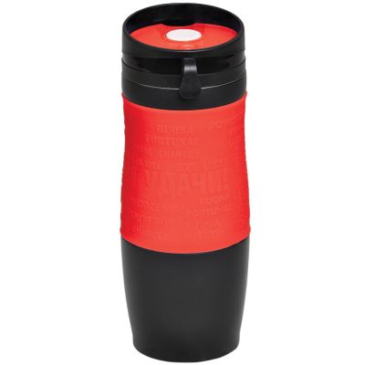 Термокружка 'Удача', красный, черный-1