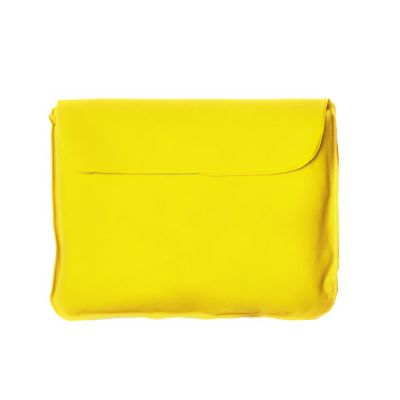 Подушка  надувная дорожная WAY  в футляре; желтый; 43,5х27,5 см; твил-3