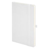 Бизнес-блокнот GRACY на резинке, формат А5, в линейку, белый