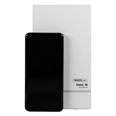 Универсальный аккумулятор Sleek 10 (10000 мАч), черный, 14х6.8х1,5 см-5
