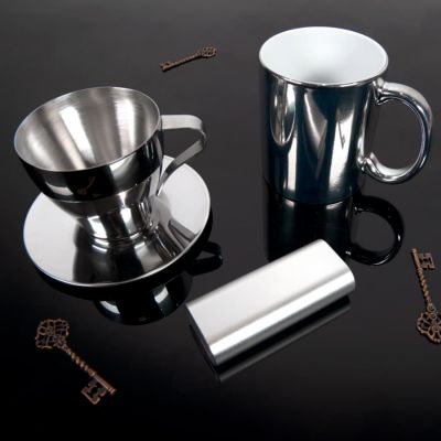 Кружка GLAMOUR, золотой, тонкая керамика, золотистый-2