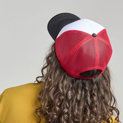 Бейсболка RAPPER-S, 5 клиньев, пластиковая застёжка, желтый, черный-3