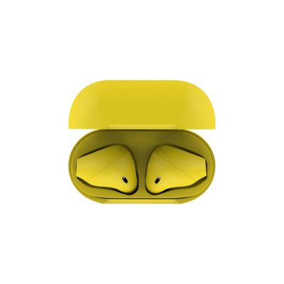 Наушники беспроводные с зарядным боксом TWS AIR SOFT, цвет желтый-2