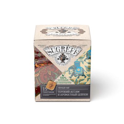 Чай пакетированный 'Сугревъ' Терпкий Ассам и ароматный Цейлон, бежевый-3