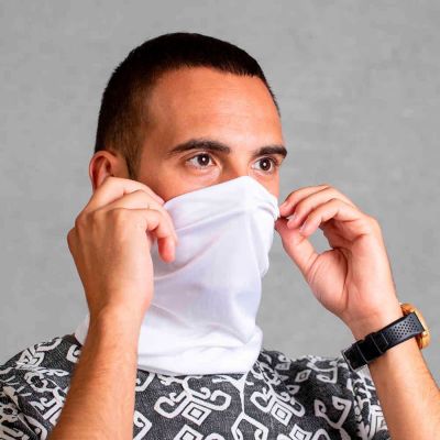 Шарф-бандана NICAL, белый, 48 x 26 см, антибактериальный полиэстер-2