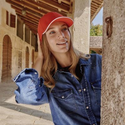 Бейсболка LIBERTY SANDWICH-S 270, 6 клиньев, металлическая застежка, зеленый, белый-1