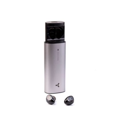 Беспроводные наушники с пауэрбанком 5000 мАч ACCESSTYLE TANGERINE TWS, серебристый-5