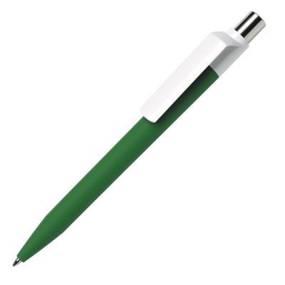 Ручка шариковая DOT, покрытие soft touch, зеленый-0