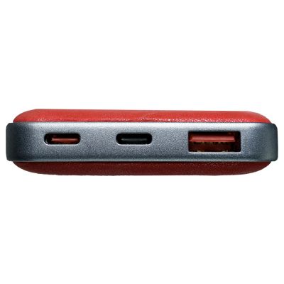 Универсальный аккумулятор EMBER 10 (10000мАч) с быстрой зарядкой, бордовый-3