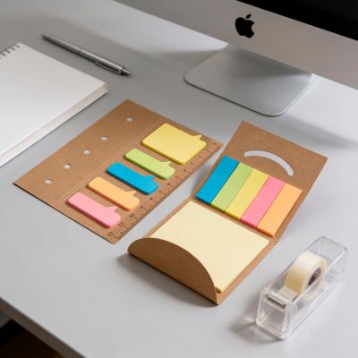 Набор закладок с клеевым краем STICKY, бежевый-4