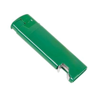 Зажигалка пьезо ISKRA с открывалкой, зеленый-1
