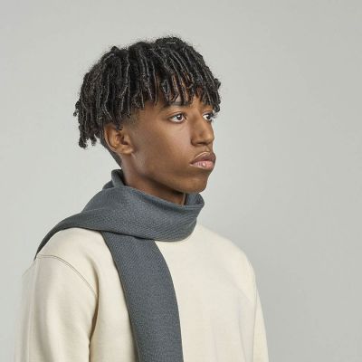 Шарф вязаный  WIND SCARF-S, темно-синий-3