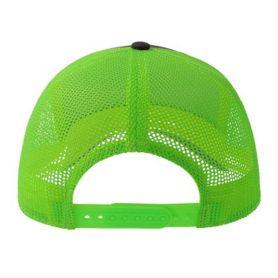 Бейсболка RAPPER COTTON-S, 5 клиньев, пластиковая застёжка, черный, зеленый-3
