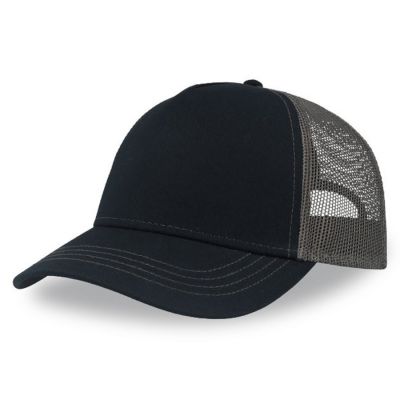 Бейсболка RAPPER CANVAS-S, 5 клиньев, пластиковая застёжка, темно-синий, темно-серый-0