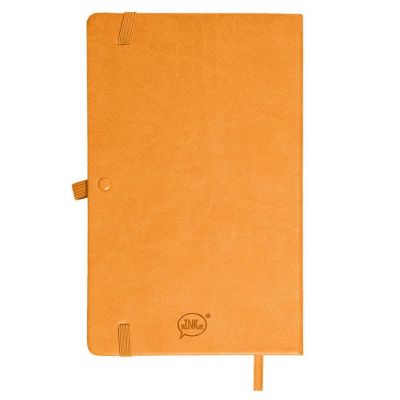 Бизнес-блокнот 'Justy', 130*210 мм, оранжев, твердая обложка,  резинка 7 мм, блок-линейка, оранжевый-2