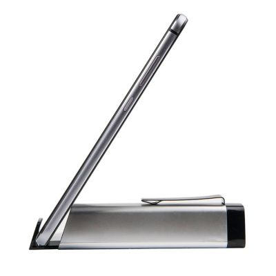 Универсальное зарядное устройство 'Tower' (2200mAh), серебристый, черный-6