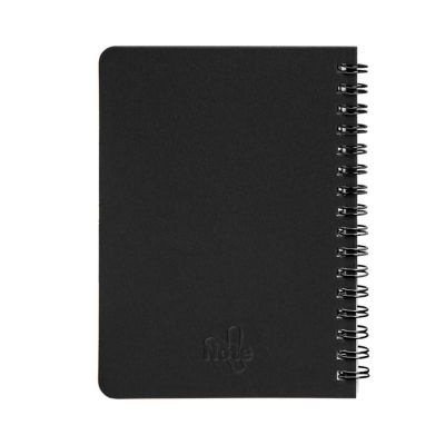 Блокнот на двойной пружине HELIX MINI, 105 х 150  мм, черный, блок в клетку-2