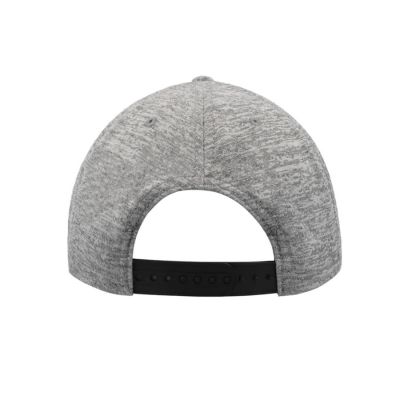 Бейсболка BOOST, 6 клиньев,  пластиковая застежка, серый, черный-4