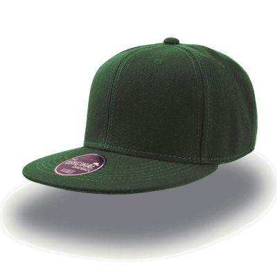 Бейсболка SNAP BACK, 6 клиньев, пластиковая застежка, зеленый-0