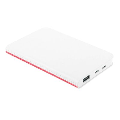 Универсальный аккумулятор 'Franki' (5000mAh),белый с красным, 7,5х12,1х1,1см, белый, красный-0