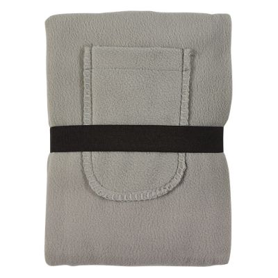 Плед 'Уютный' с карманами для ног;, серый-0