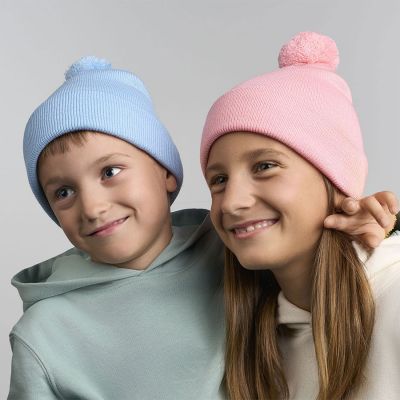 Шапка вязаная детская с помпоном KID WIND-S, черный-5