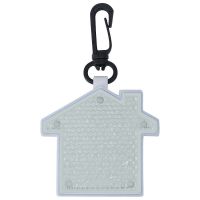 Светоотражатель с фонариком на карабине 'Дом', белый