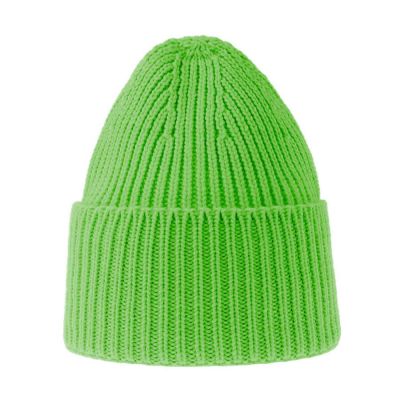 Шапка OAK рельефная из пряжи Polylana®, зеленое яблоко-2