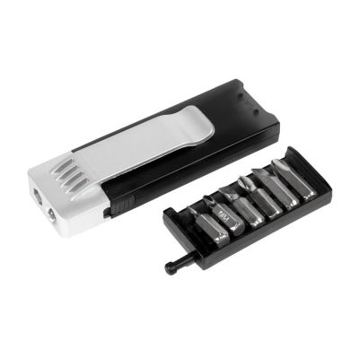 Набор отверток с фонариком, черный, серебристый-0