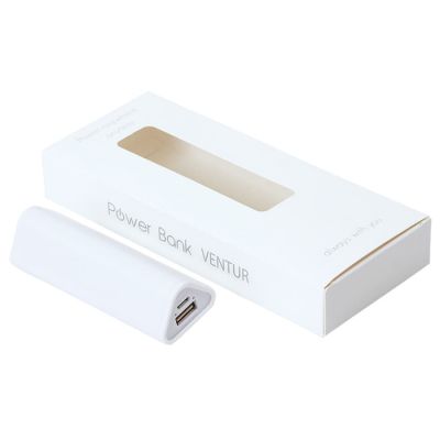 Универсальное зарядное устройство 'Ventur' (2200mAh), белый-2
